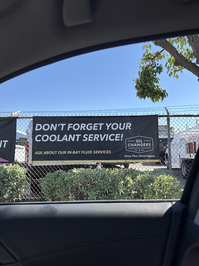 Coolant service signage outside