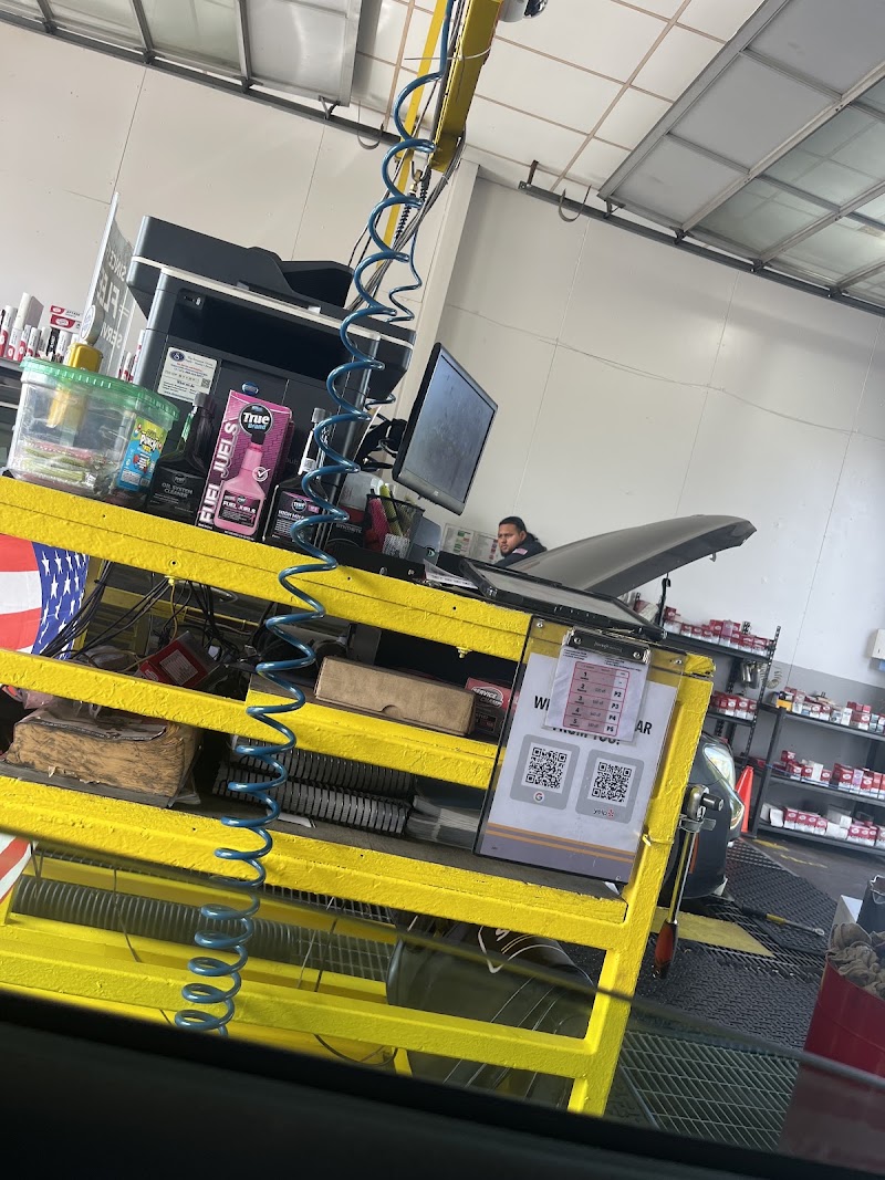 Service bay in action