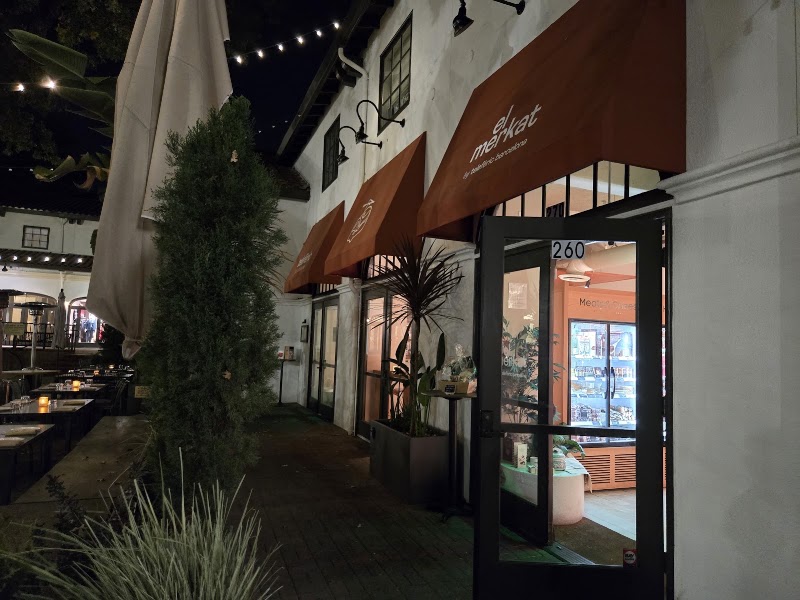 Evening alley dining atmosphere