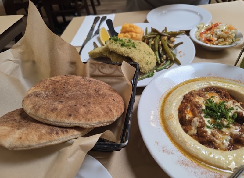Hummus spread with pita