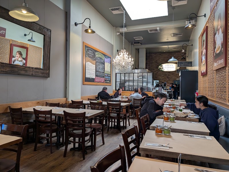 Warm, casual dining room