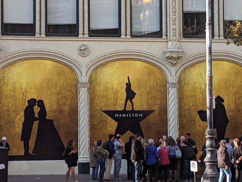 Crowds gather outside