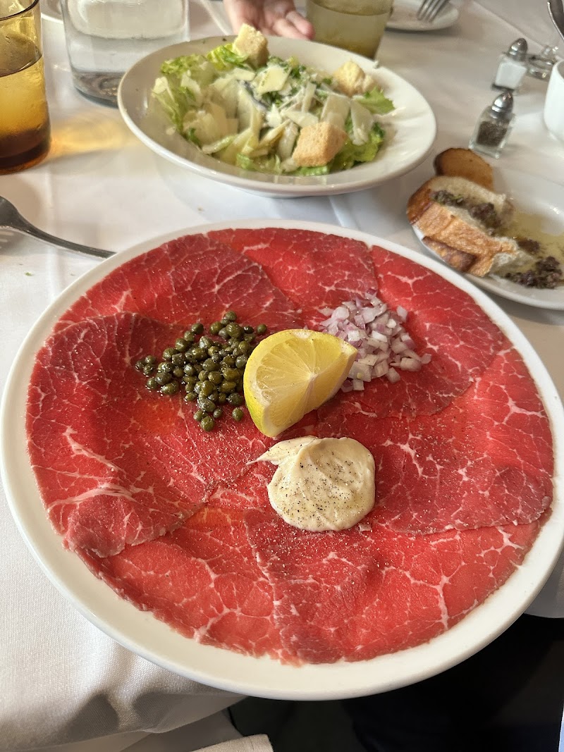 Fresh beef carpaccio, simply presented