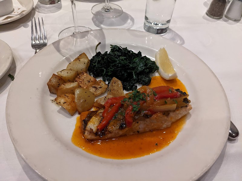Fresh fish, roasted sides
