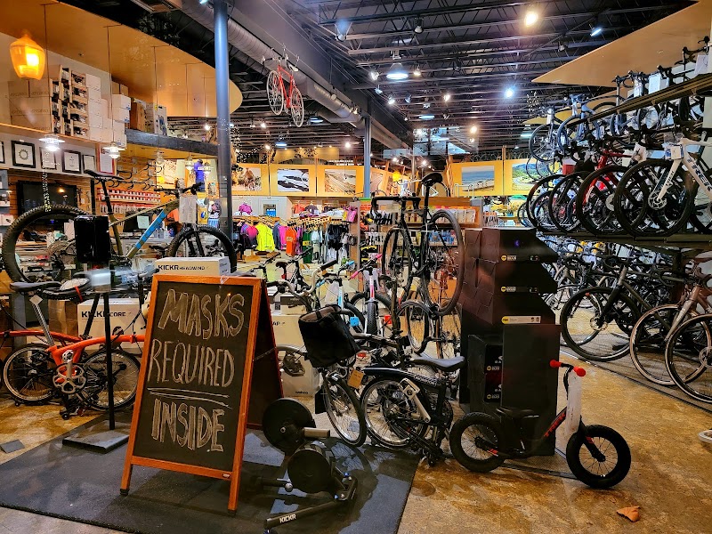 Extensive indoor bike selection