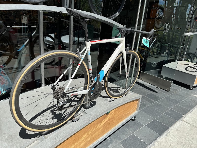Road bike on display
