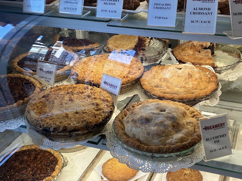 Fresh-baked pies on display