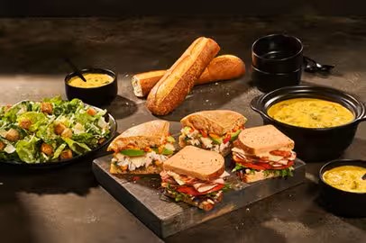 Sandwiches, soups, and salads