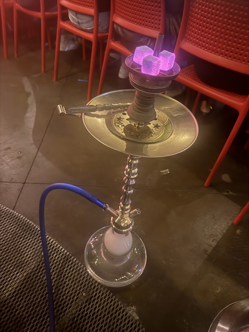 Hookah glowing at night