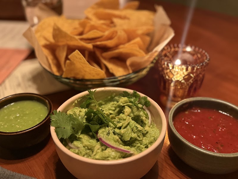 Fresh guacamole, chips, salsas