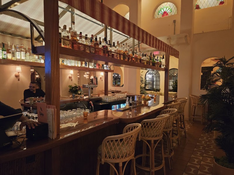Handcrafted cocktails, vibrant bar