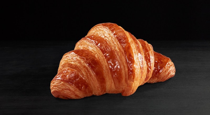 Flaky croissant, freshly baked