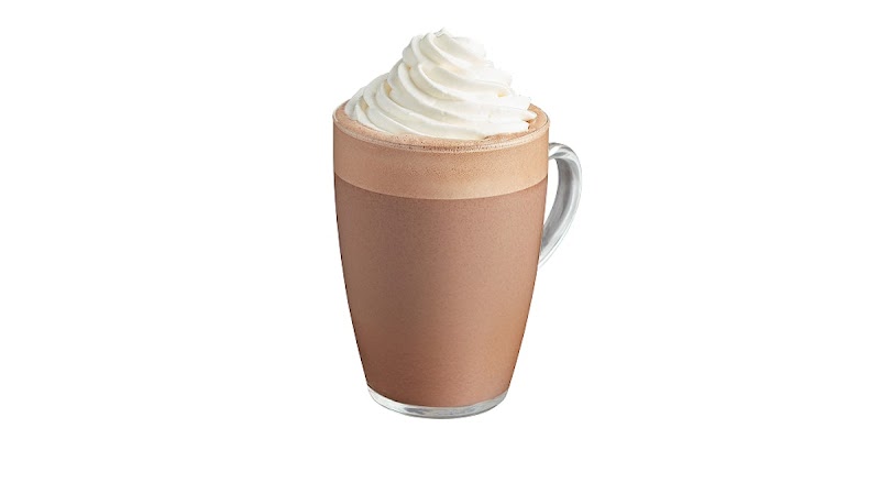 Whipped mocha in mug