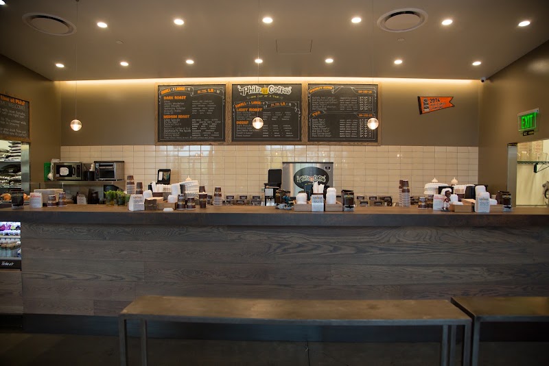 Menu-lined welcoming counter