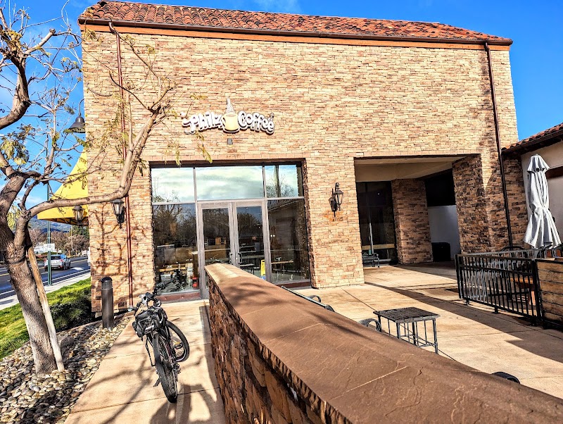 Welcoming brick exterior patio