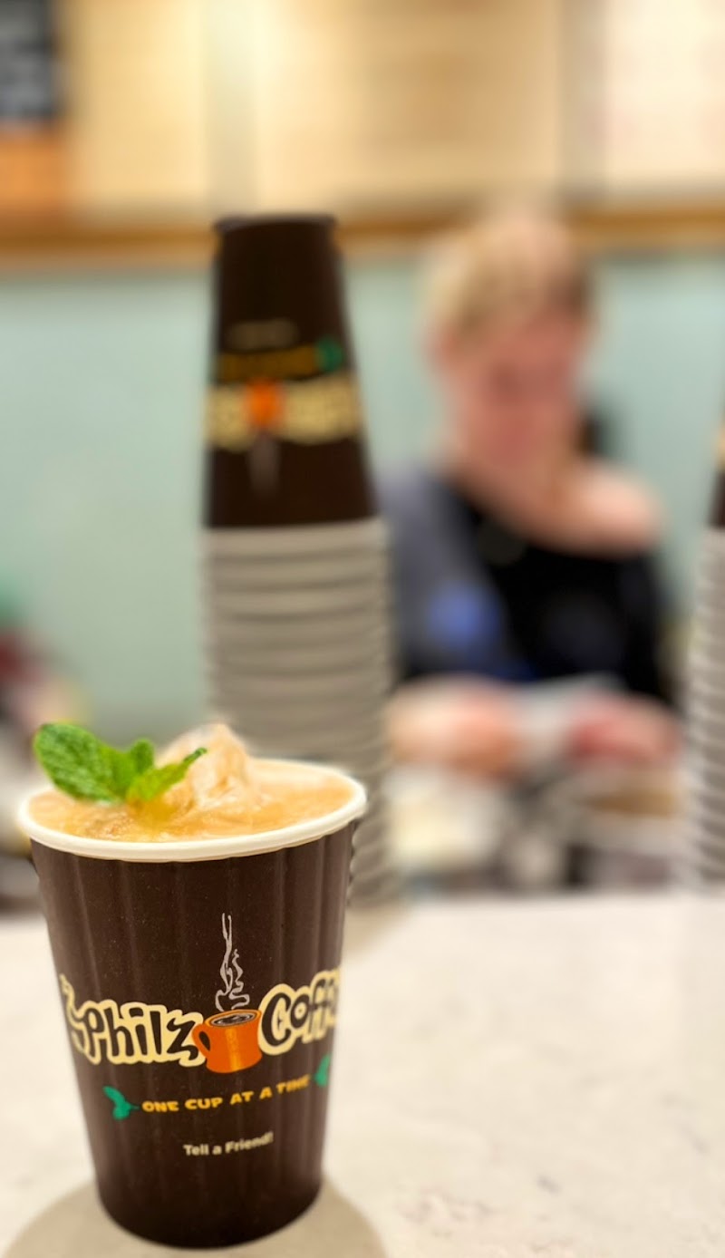 Handcrafted mint-topped coffee