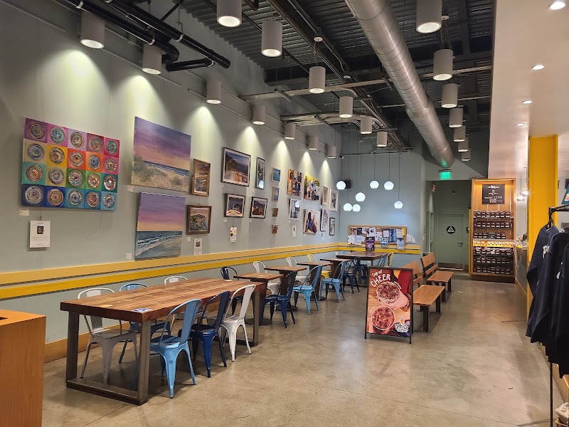 Spacious seating, local art