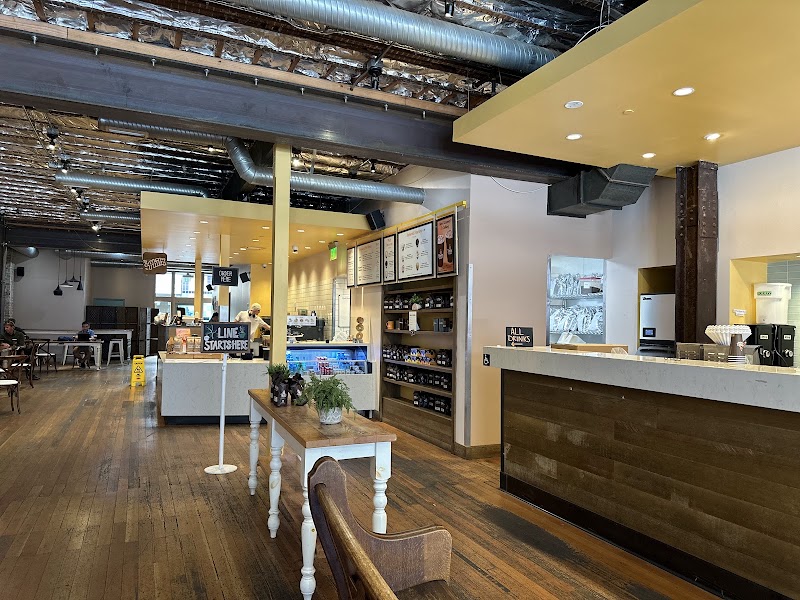 Spacious open café floor