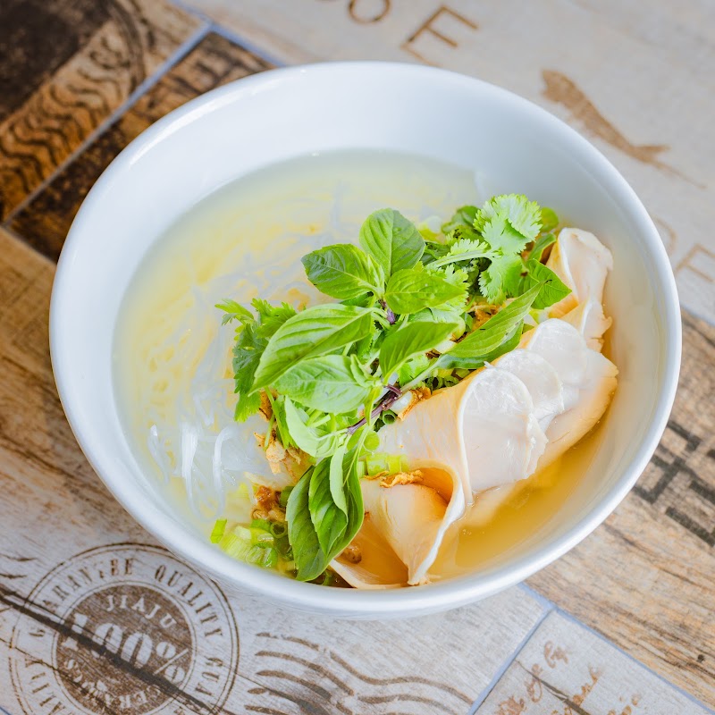 Light aromatic chicken pho