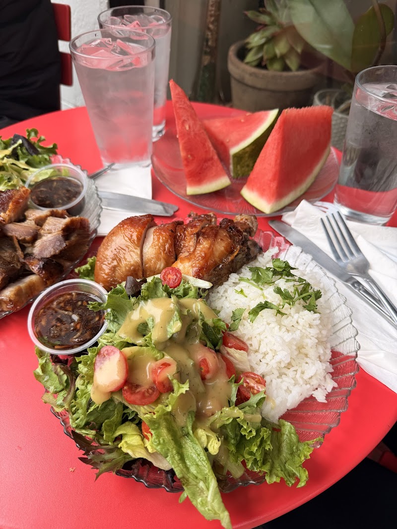Rice plate with greens