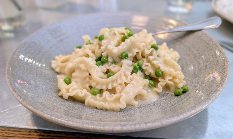 Housemade pasta with spring peas