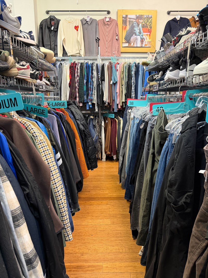Menswear and shoes aisle