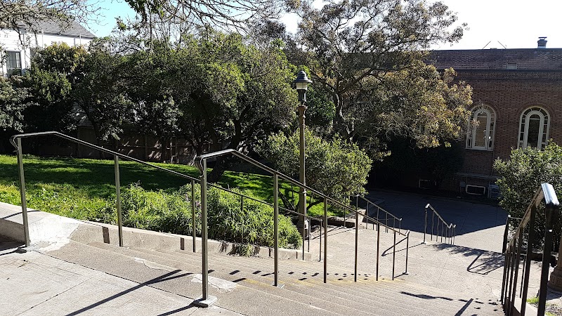Green garden steps outside