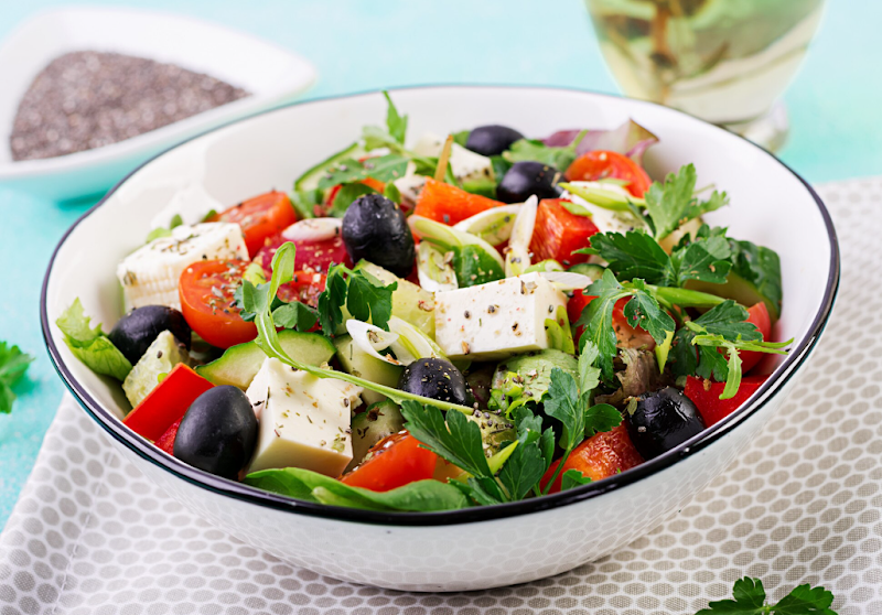 Fresh Greek salad bowl