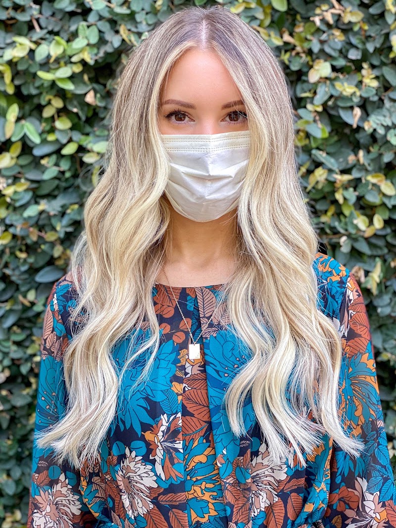 Luminous blonde waves result