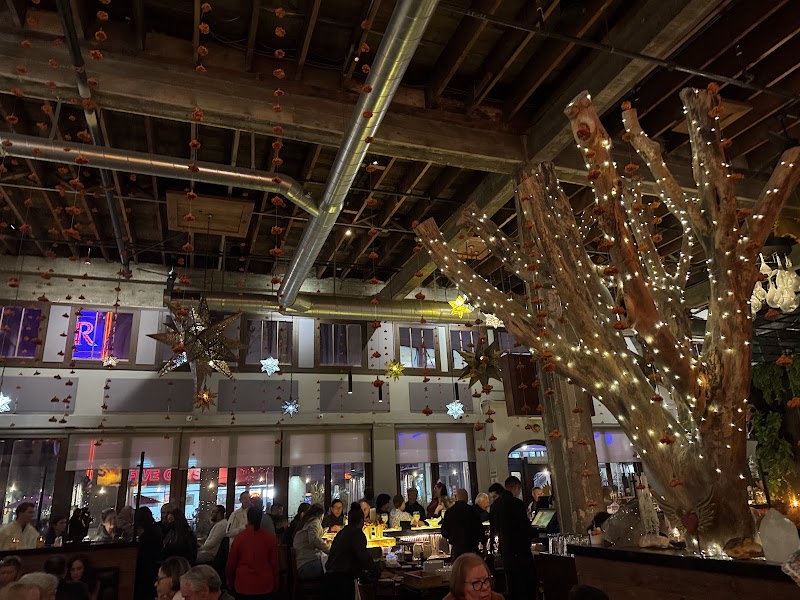 Buzzing evening dining room