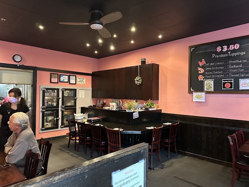 Warm, intimate dining room