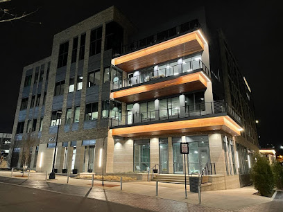 Modern headquarters, night view