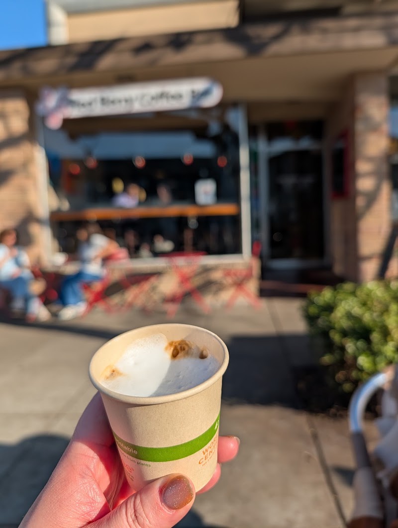 Coffee to go, sunny patio