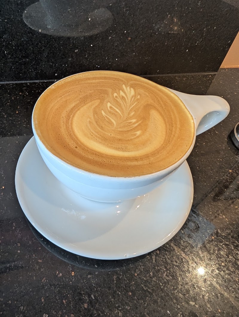 Smooth latte art closeup