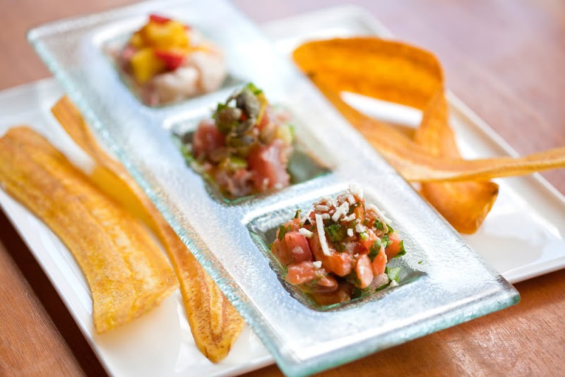 Fresh ceviche trio platter