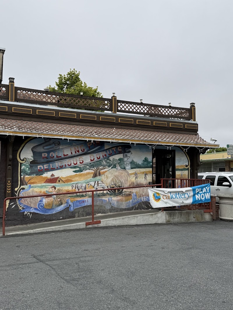 Iconic mural, ample parking lot
