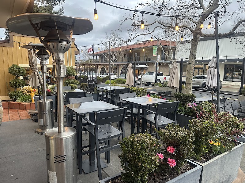 Charming heated patio seating