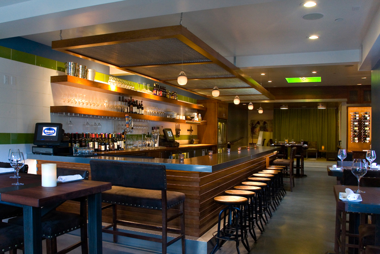 Warm, inviting bar interior