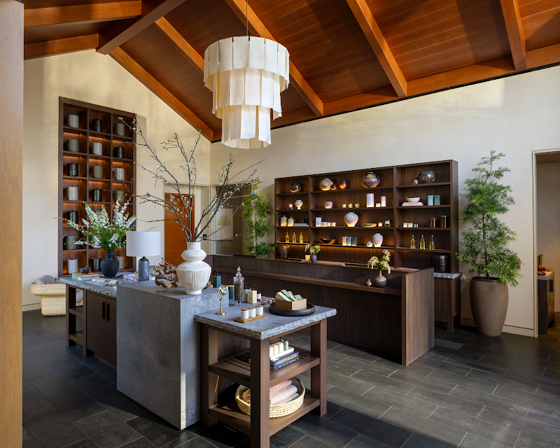 Tranquil spa welcome space