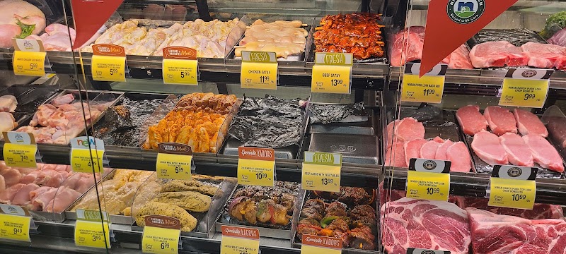 Fresh meat counter selection