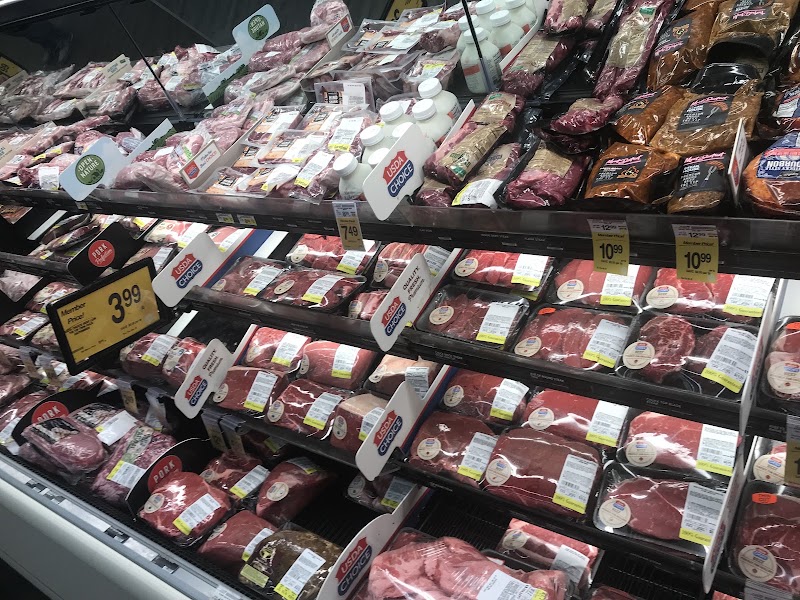 Well-stocked meat department
