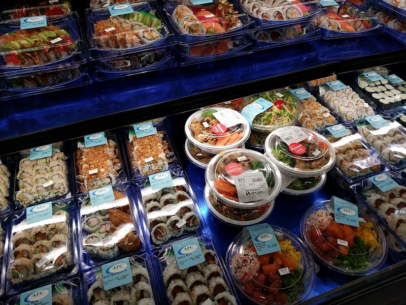 Ready-to-eat sushi and salads