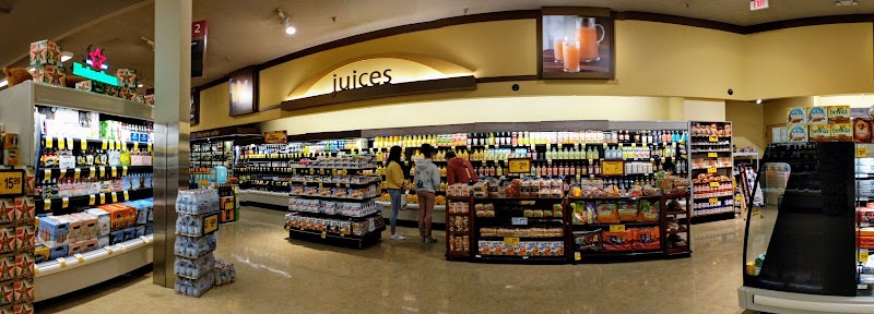 Wide juice and beverage aisle