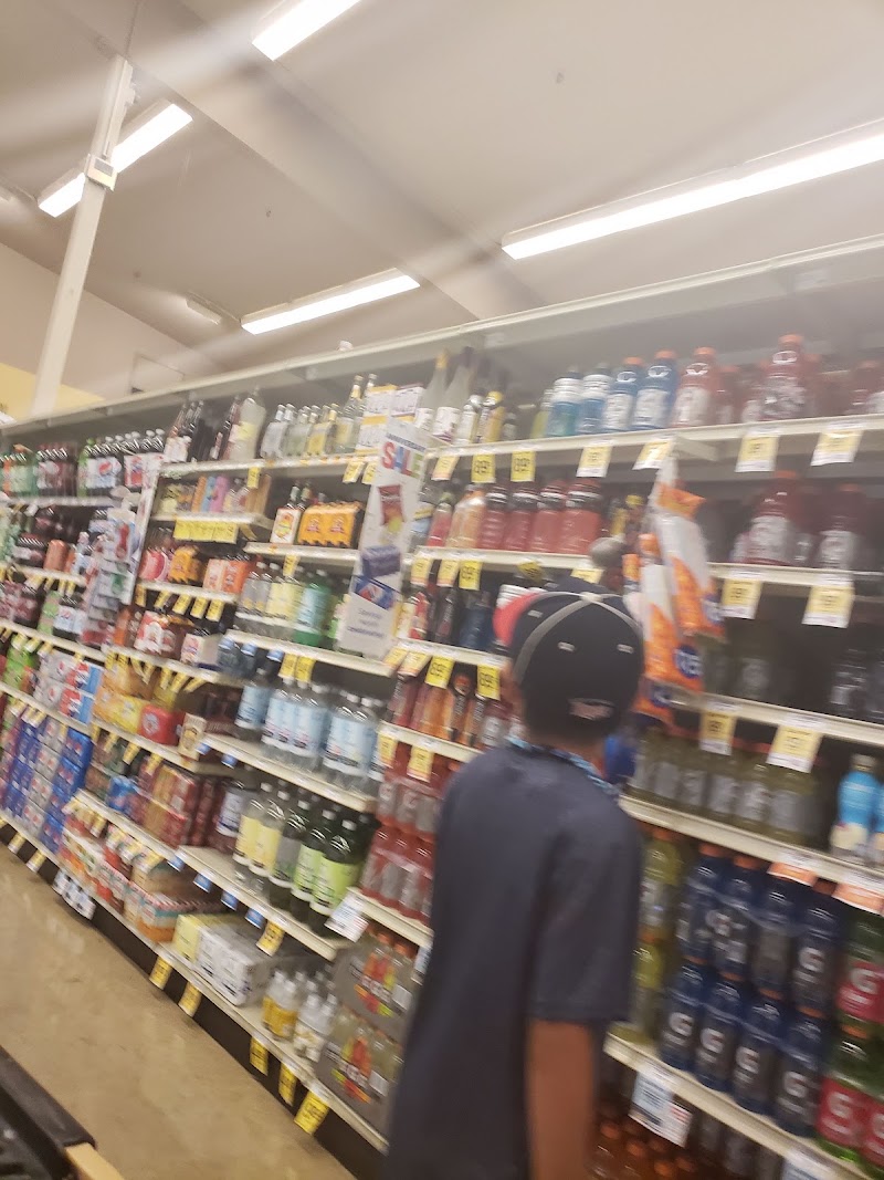 Beverages aisle, well stocked