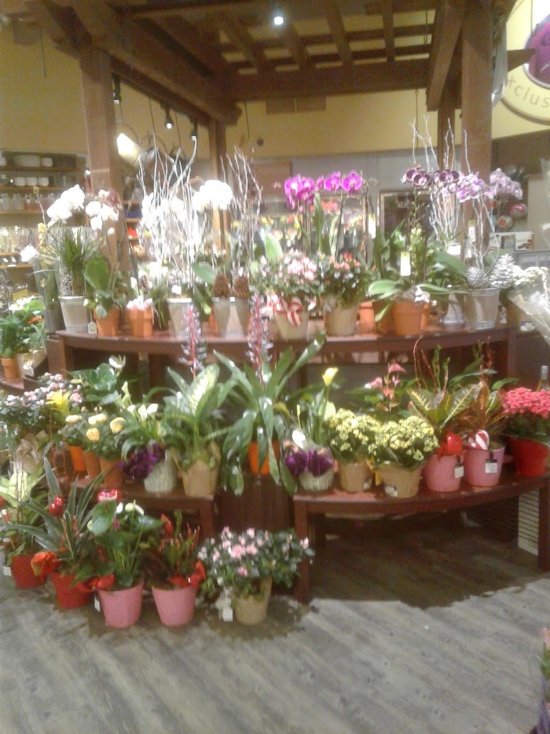 Vibrant in-store floral display