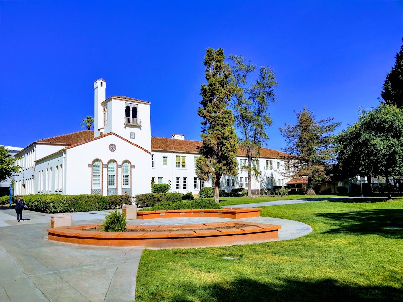 Classic white campus building