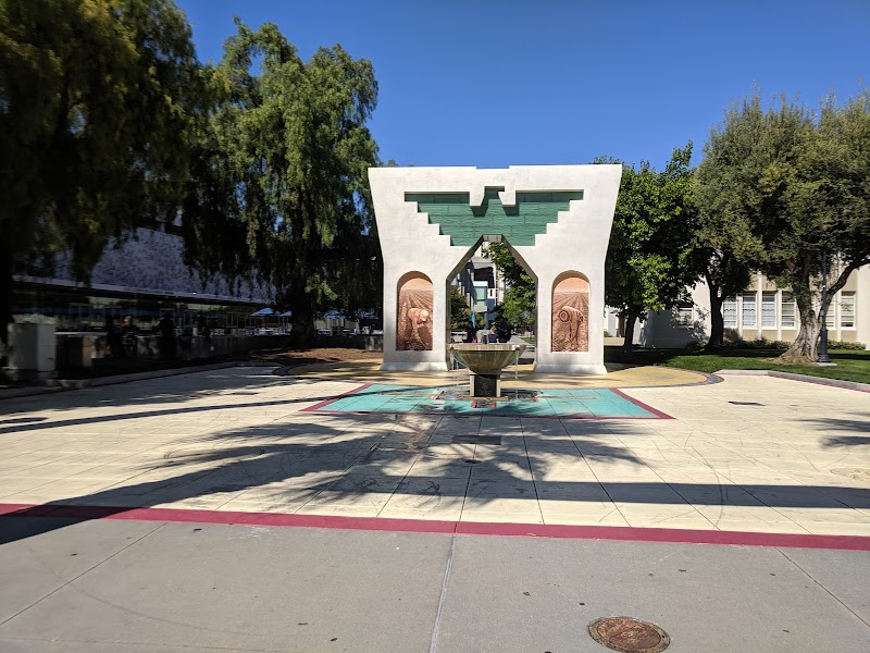 Cultural courtyard fountain landmark