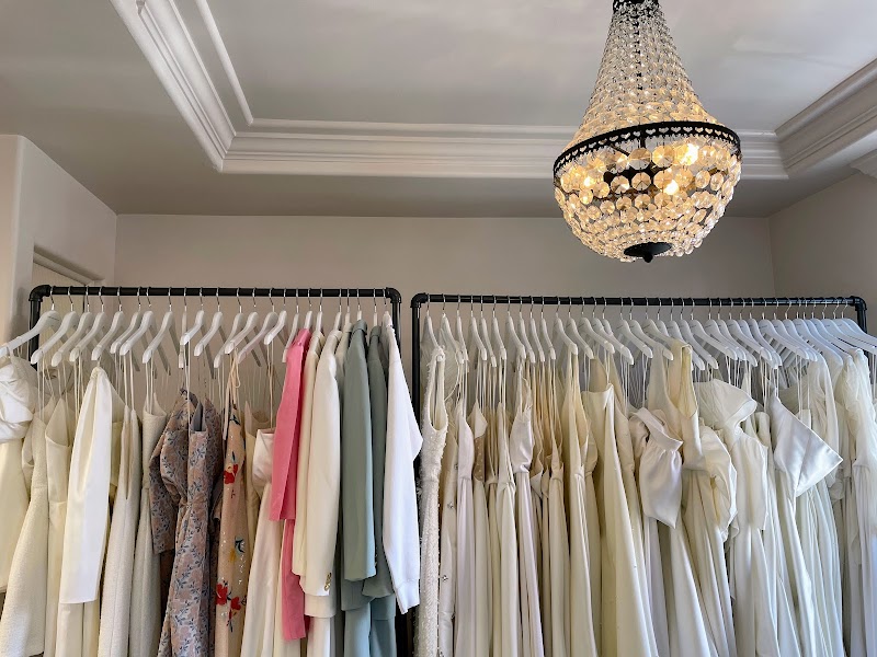 Curated gowns, chandelier ambiance
