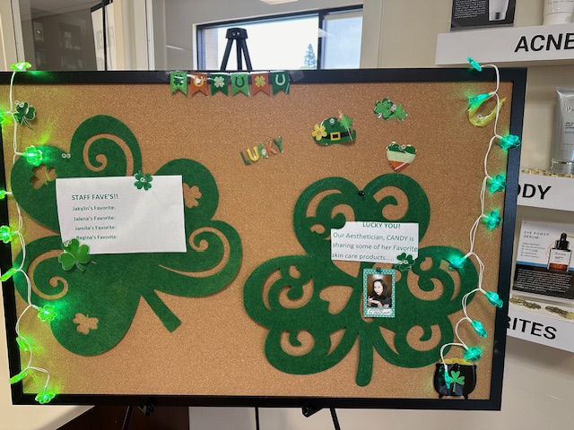 St. Patrick's Day staff board