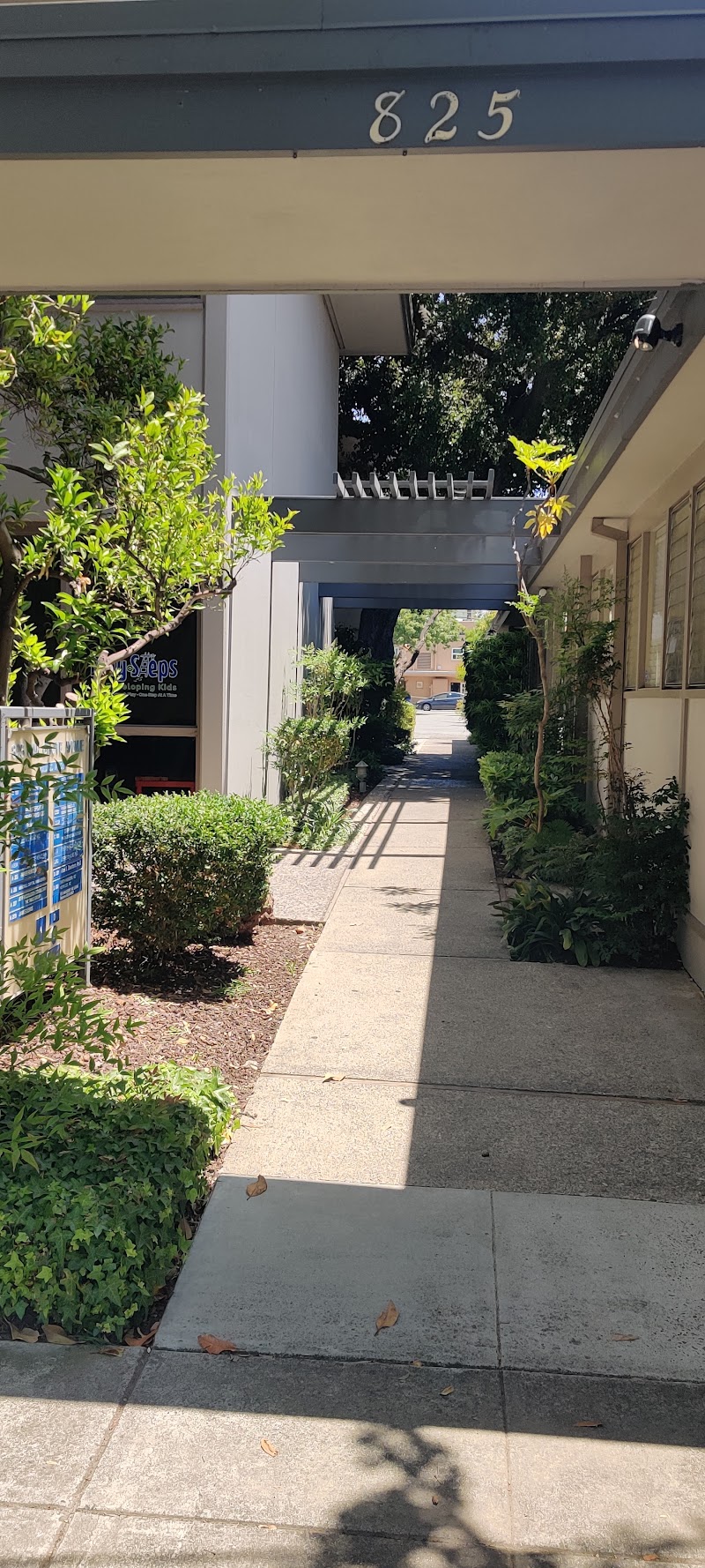 Peaceful garden entrance